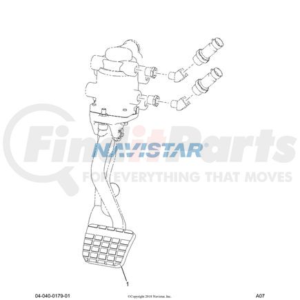 382495C1 by INTERNATIONAL - Brake Pedal Pad, Navistar Compatible