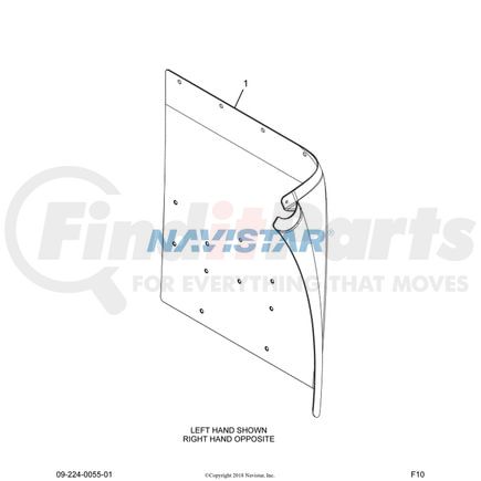 3588954C4 by INTERNATIONAL - GUARD FRT FENDER MRD SFA LH