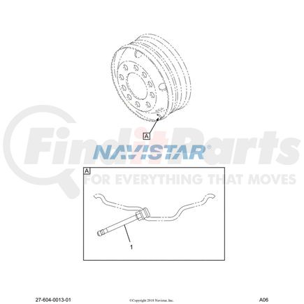 158120R93 by INTERNATIONAL - Tire Valve Stem, Navistar Compatible
