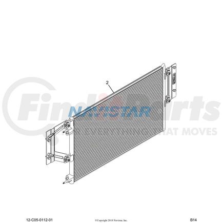 2513070C91 by INTERNATIONAL - Condensr, Radiator, Condenser A, Navistar Compatible