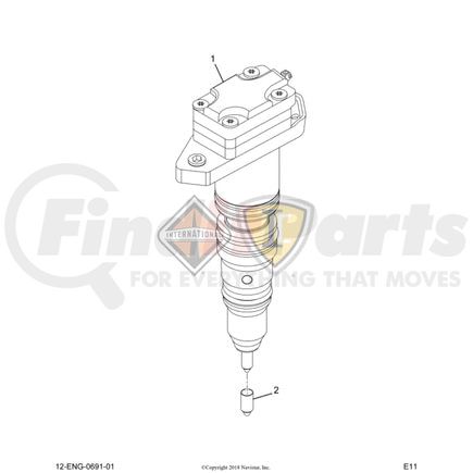 2593592C92 by INTERNATIONAL - Fuel Injector, Navistar Compatible
