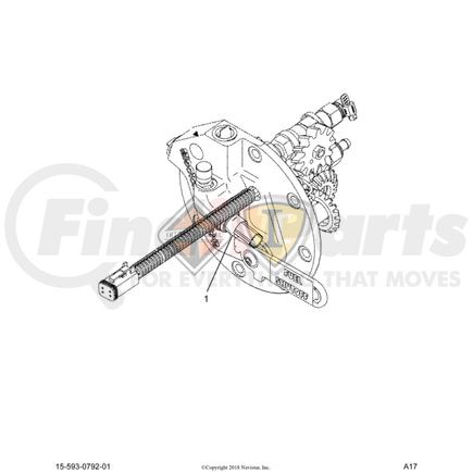 2516852C1 by INTERNATIONAL - Fuel Pressure Sensor, Navistar Compatible