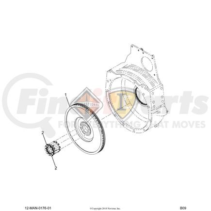 2517642C91 by INTERNATIONAL - Clutch Flywheel, Navistar Compatible