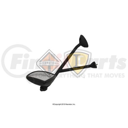 3594842C3 by INTERNATIONAL - Door Mirror - Rear View Fender Mounting Black Finish Right Hand, Navistar Compatible