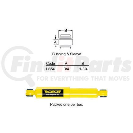 507202C1 by INTERNATIONAL - Absorber, Shock Front 1 5/8" Bore, Navistar Compatible