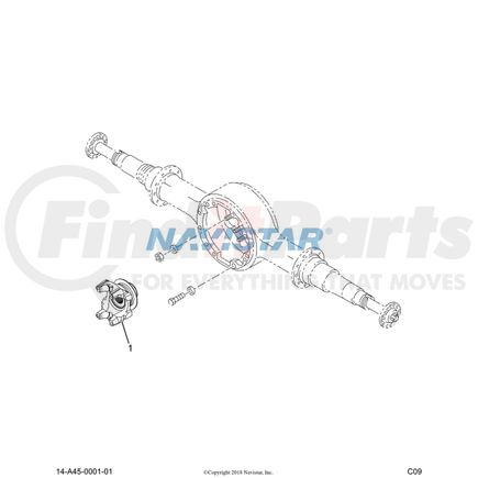 2603014C91 by INTERNATIONAL - Trunnion Flange, Navistar Compatible