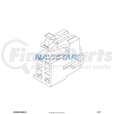 3533975C1 by INTERNATIONAL - Body Wiring Harness Connector - 4 Way Female, Navistar Compatible