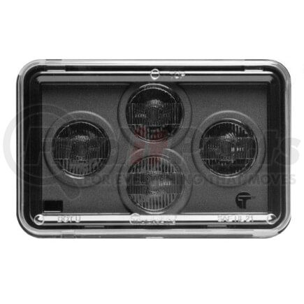 37645C3 by TRUCK-LITE - Headlight - LED Projector, 4X6, Rectangular, Clear, 4 Diode, High Beam