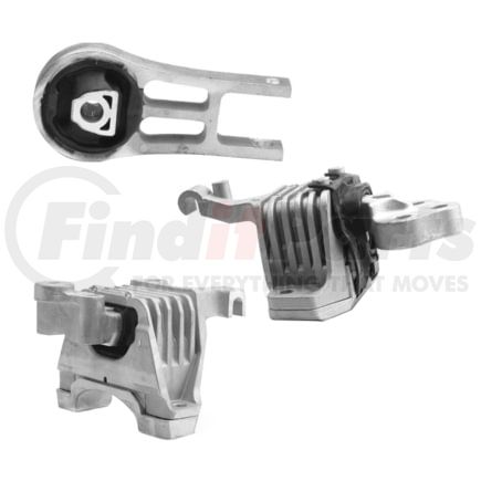 300176 by ANCHOR MOTOR MOUNTS - 3-Piece Engine Mount Kit for 2014-22 Jeep Cherokee, 2015-17 Chrysler 200