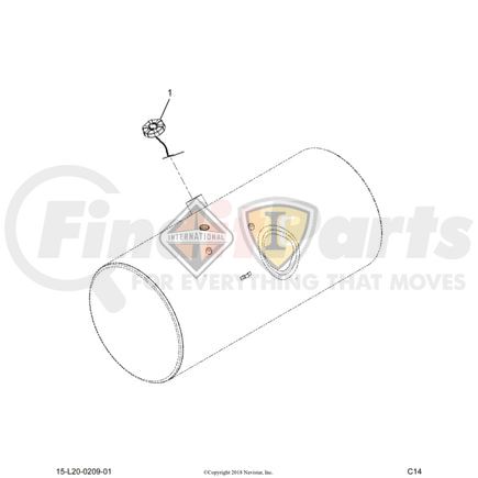 3591620C2 by INTERNATIONAL - Fuel Tank Cap, Navistar Compatible