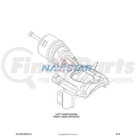 BXK065544 by INTERNATIONAL - Air Brake Chamber - 18/24 Combo, 2.2 In. Stroke, Navistar Compatible