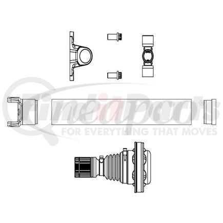 PK-1822GTM-HSCV-AL by NEAPCO - Driveshaft Kit HSCV