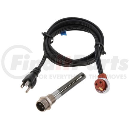 8602913 by PHILLIPS & TEMRO - Threaded Oil Immersion Heater-with Thermostat and Cordset, 120V, 300 Watts, M22 x 1.5, 5.5" Element