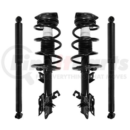 4-11733-255510-001 by UNITY AUTOMOTIVE - Front and Rear Suspension Strut and Coil Spring Assembly Shock Absorber Kit