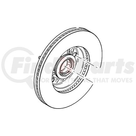 Ford 4C2Z1102AA Disc Brake Rotor and Hub Assembly HUB ASY - WHEEL