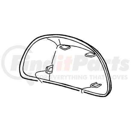 4C3Z17D742CAA by FORD - COVER - MIRROR HOUSING
