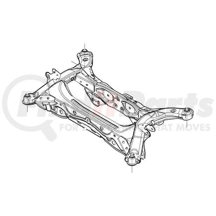 7T4Z5035C by FORD - CROSS MEMBER ASY