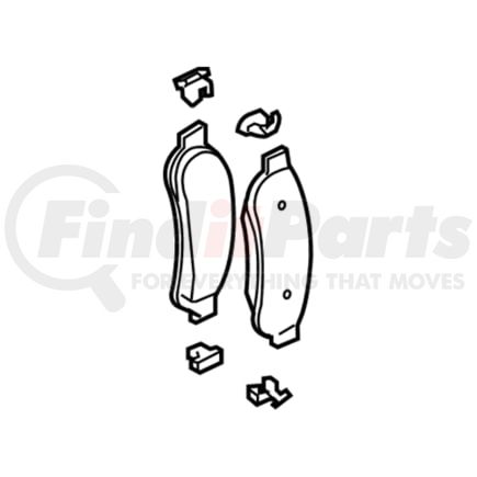 DC3Z2001J by FORD - KIT - BRAKE LINING