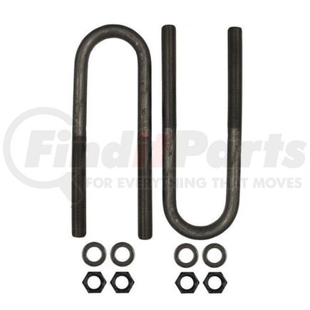 Automann AUBK5161-12 Leaf Spring Axle U-Bolt Kit Leaf Spring Axle U-Bolt Kit, 7/8" Dia. x 3.00" Width x 12.00" Length, Round