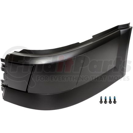 242-5557 by DAYTON PARTS - Bumper - End Front, Left Hand, Black, without Fog Light Holes