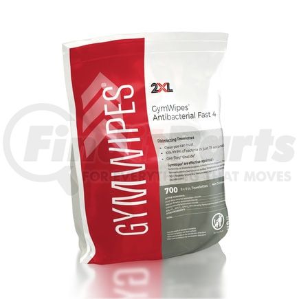 2XL-101 by 2 XL CORPORATION - GymWipes® Antibacterial Fast 4 - Disinfecting Towelettes, 8" x 6"