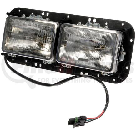 888-5425 by DAYTON PARTS - Passenger Side Headlight Assembly - 12V, Halogen, Clear Lens, Black and Silver Housing
