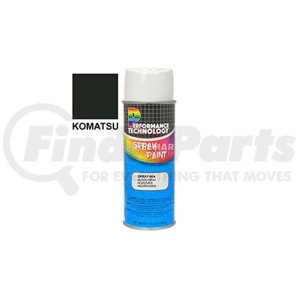SPRAY-664 by HELMAR FORKLIFT PARTS - Aftermarket Replacement Spray Paint (12 oz. Black/Grey) for Komatsu