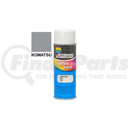 SPRAY-682 by HELMAR FORKLIFT PARTS - Aftermarket Replacement Spray Paint - 12 oz, Grey for Komatsu