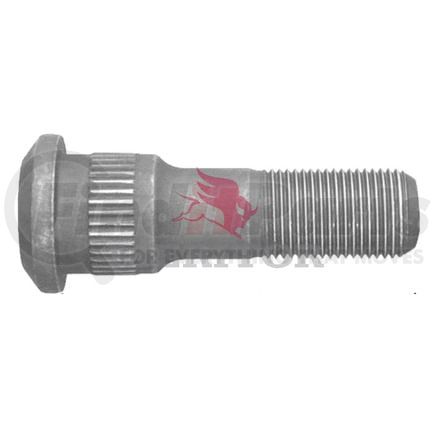 Meritor 09001255 Wheel Hub Stud Wheel Hub Stud, Left Hand, 3/4-16 UNF, Grade 8, Serrated, Round Head