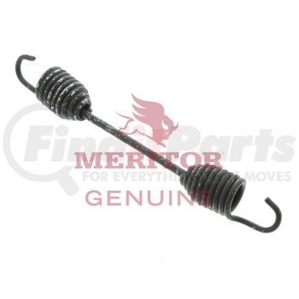 225801028E by MERITOR - Drum Brake Shoe Return Spring - Bar Length 3.80 In. Coil Count 16 Hook Size 0.60 In. Length 8.60 In.