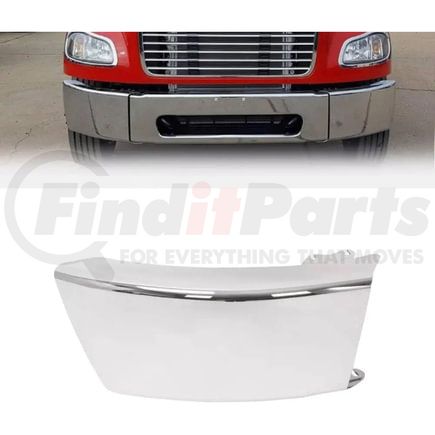 TRB371101CR by TORQUE PARTS - Bumper Corner - Passenger Side, Chrome, for 2003-2021 for Freightliner M2 106 & 112