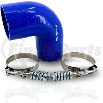 TRCAC305050 by TORQUE PARTS - Intercooler Hose - Elbow Silicone, 3" ID 5"X 5" with 2 pcs T-Bolt Clamps