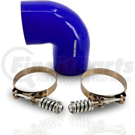 TRCAC355050 by TORQUE PARTS - Intercooler Hose - Elbow Silicone, 3.5" ID 5"X 5" with 2 pcs T-Bolt Clamps