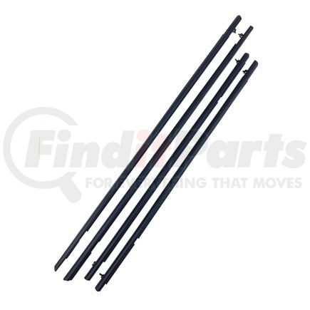KH2002 by FAIRCHILD - 4-PC Black Front and Rear Outer Belt Weatherstrip Kit for 2006-2012 Honda Civic