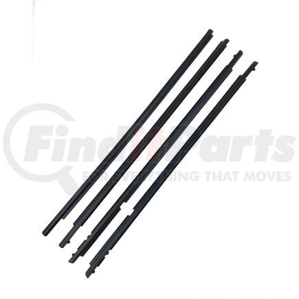 KT2043 by FAIRCHILD - 4-PC Front and Rear Outer Belt Weatherstrip Kit for 2007-13 Toyota Corolla, Black