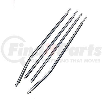 KT2045 by FAIRCHILD - 4-PC Front and Rear Outer Belt Weatherstrip Kit for 2014-19 Toyota Corolla, Chrome Black