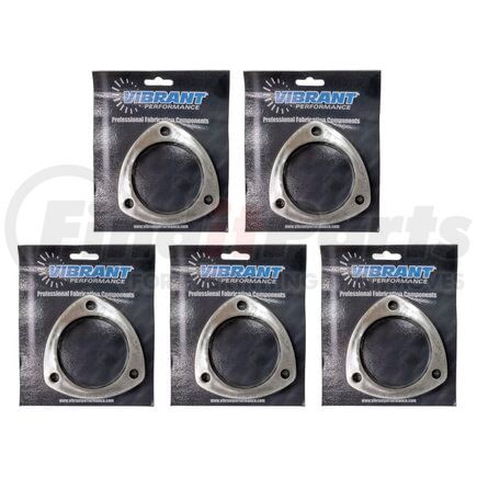 1483 by VIBRANT PERFORMANCE - 3-Bolt Stainless Steel Flange; 3 in. I.D.; Box of 5 Flanges; 304 Stainless Steel;