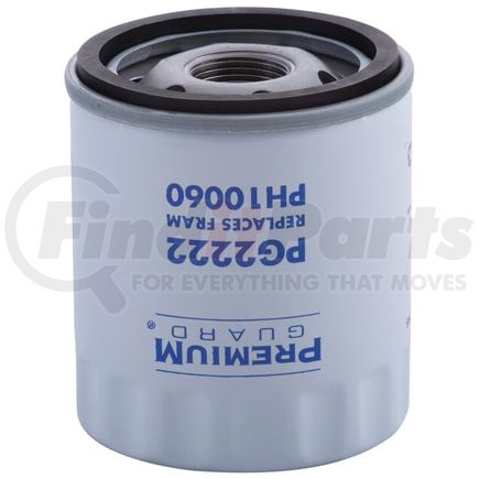 PG2222 by PREMIUM GUARD - Engine Oil Filter - Spin-On, Enhanced Cellulose, 22-25 PSI BRV, M22 x 1.5-6H