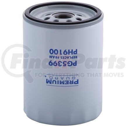 PG5399 by PREMIUM GUARD - Engine Oil Filter - Spin-On, Enhanced Cellulose, 14-17 PSI BRV, 3/4"-16 UNF-2B
