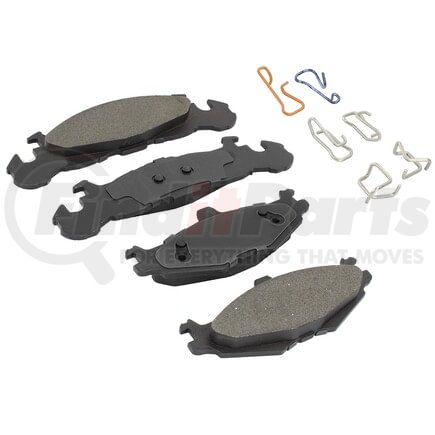 1003-0219M by MPA ELECTRICAL - Quality-Built Disc Brake Pad Set - Black Series, Semi-Metallic, with Hardware