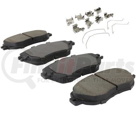 1003-0612C by MPA ELECTRICAL - Quality-Built Disc Brake Pad Set - Black Series, Ceramic, with Hardware