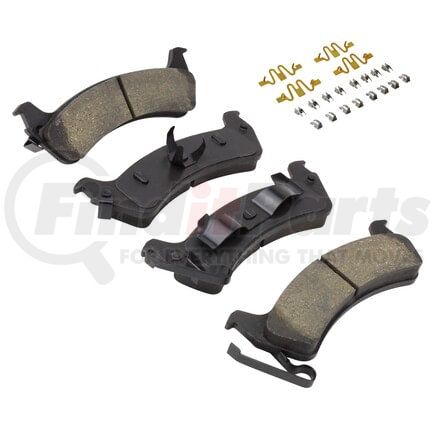 1003-0666M by MPA ELECTRICAL - Quality-Built Black Series Semi-Metallic Brake Pads w/ Hardware