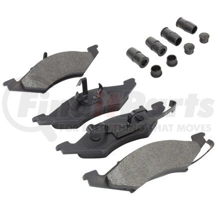 1003-0257M by MPA ELECTRICAL - Quality-Built Black Series Semi-Metallic Brake Pads w/ Hardware