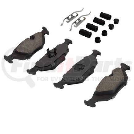 1003-0279C by MPA ELECTRICAL - Quality-Built Disc Brake Pad Set - Black Series, Ceramic, with Hardware