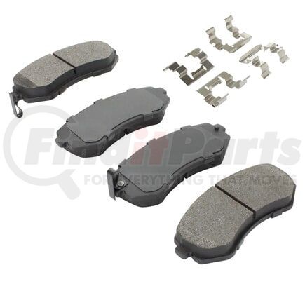 1003-0422M by MPA ELECTRICAL - Quality-Built Black Series Semi-Metallic Brake Pads w/ Hardware