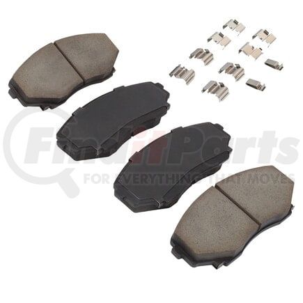 1003-0551M by MPA ELECTRICAL - Quality-Built Black Series Semi-Metallic Brake Pads w/ Hardware