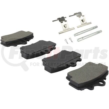 1003-0737M by MPA ELECTRICAL - Quality-Built Disc Brake Pad Set - Black Series, Semi-Metallic, with Hardware