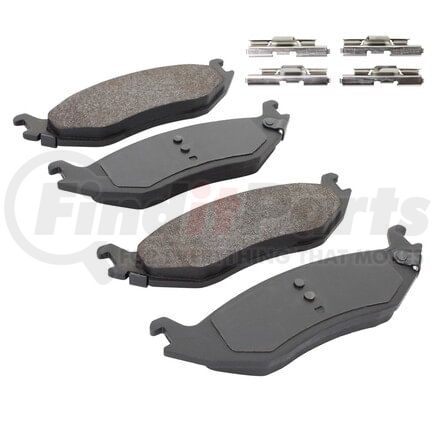 1003-0898M by MPA ELECTRICAL - Quality-Built Disc Brake Pad Set - Black Series, Semi-Metallic, with Hardware