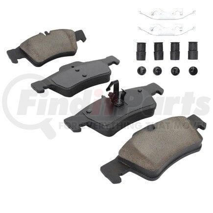 1003-0986M by MPA ELECTRICAL - Quality-Built Disc Brake Pad Set - Black Series, Semi-Metallic, with Hardware