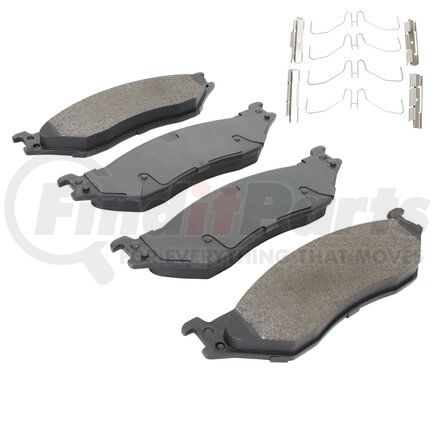 1003-1066M by MPA ELECTRICAL - Quality-Built Disc Brake Pad Set - Black Series, Semi-Metallic, with Hardware